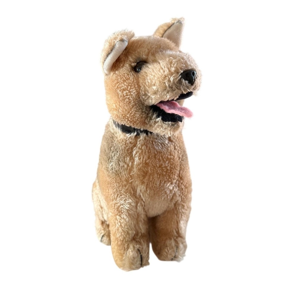 R Dakin German Shepherd Plush Dog Vintage 1975 Seated K9 Puppy Realistic 9.5"